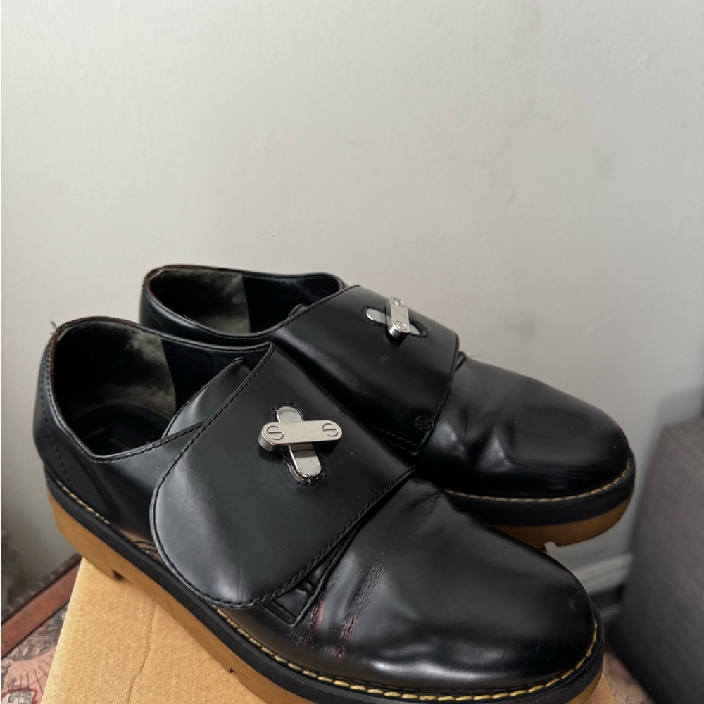 Alexander Wang Black Leather Platform Shoes